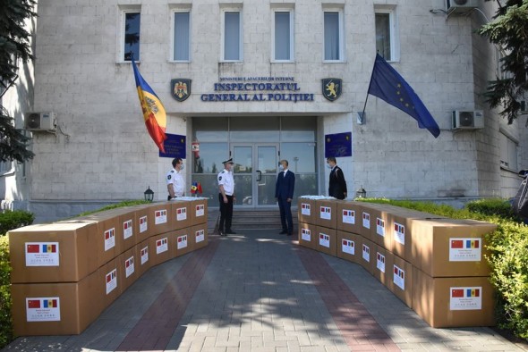 90 000 de măști donate Inspectoratului General al Poliției de Ambasada Chinei