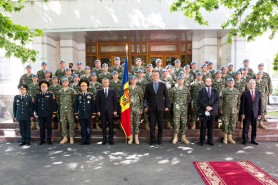 Ion Chicu a participat astăzi la ceremonia de detașare a unui nou contingent al Armatei Naționale în Kosovo