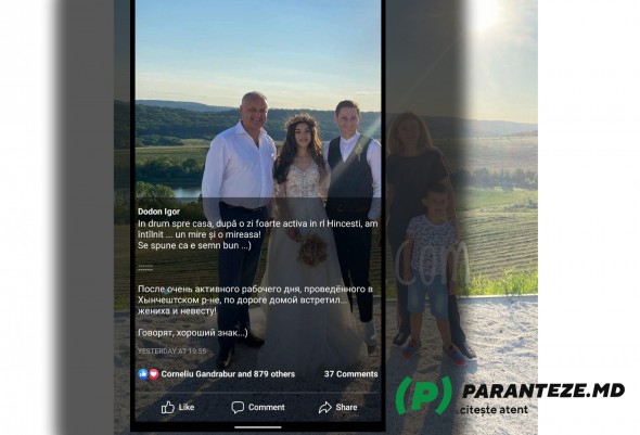 Igor Dodon și-a tăiat soția și copilul dintr-o fotografie postată pe facebook