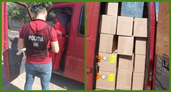74 de cutii cu capsule detonator și circa 8 757 kg de explozibili depistate în două autocamioane stopate pe traseul Chișinău - Bălți