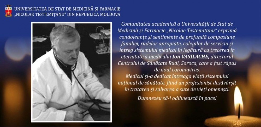 Directorul Centrului de Sănătate Rudi, Soroca a fost răpus de COVID-19