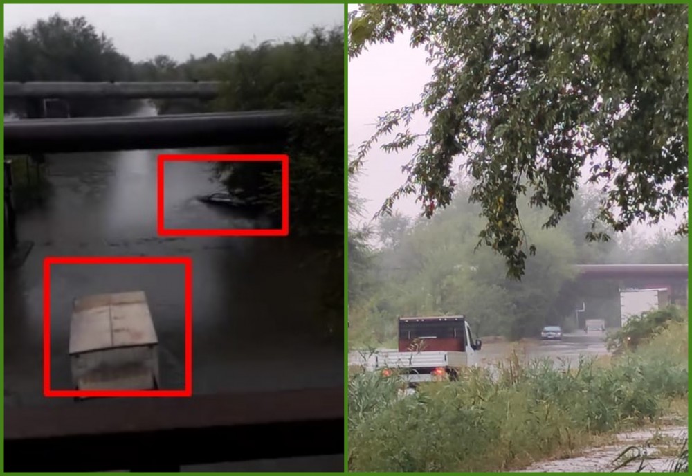 IMAGINI EXCLUSIVE // Râul Bâc a ieșit din maluri. Mai multe mașini au fost inundate pe strada Varnița din capitală