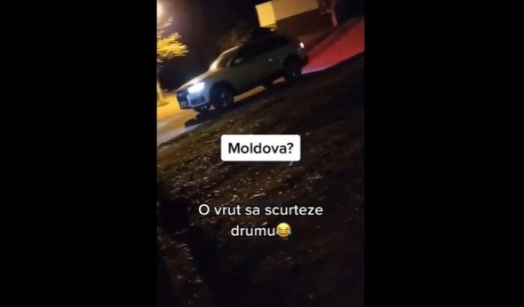 VIDEO // A coborât scările din parcul Valea Morilor, la volanul unui Audi! Cazul a avut loc în acest weekend