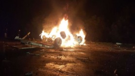 FOTO // Accident TRAGIC la Drochia: Un șofer a ars de viu într-un automobil răsturnat