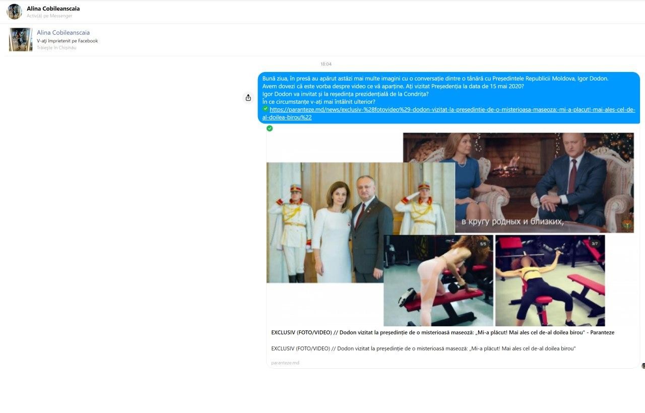 FOTO // Exclusiv! Cine este și cum arată tânăra maseuză pe care Igor Dodon ar fi invitat-o la Președinție