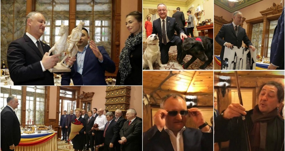 FOTO // Ce CADOURI a primit Igor Dodon în cei patru ani de mandat: ochelari cu ramă de aur, câini, ovine și altele