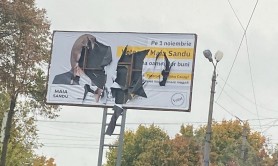 Un panou electoral de la Ocnița a fost vandalizat: E mare disperare în tabăra lui „Kuliok Kremlinovici”
