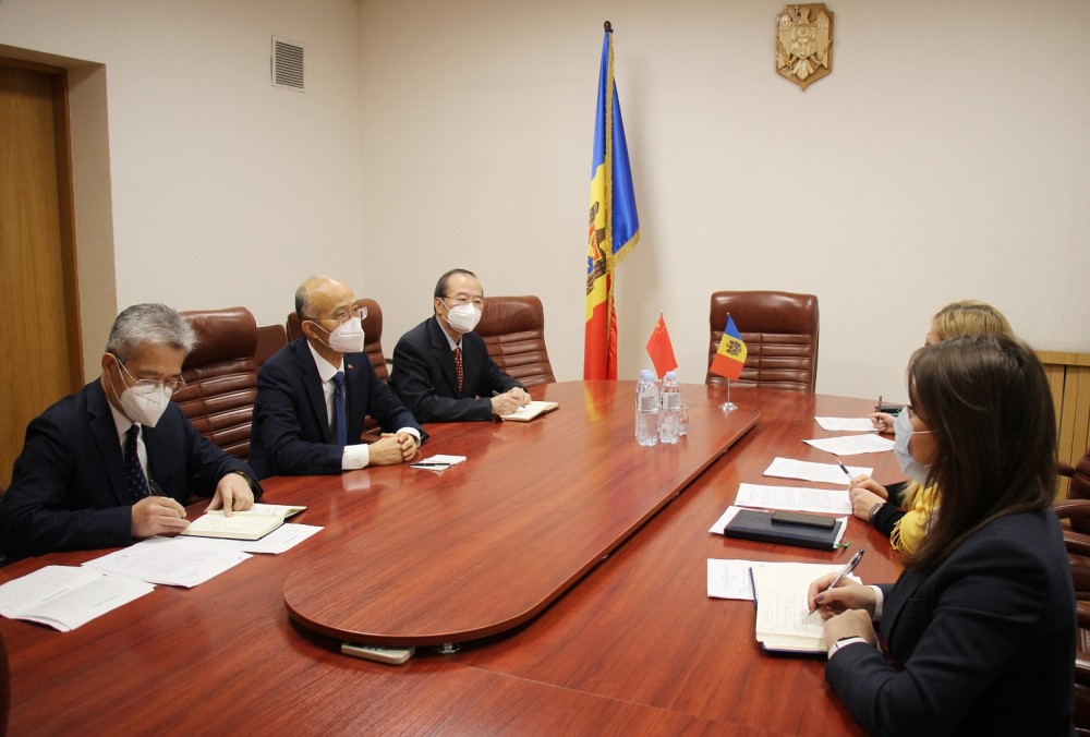 Cooperarea economică moldo-chineză în contextul crizei pandemice abordată în cadrul unei întrevederi cu ambasadorul Chinei în Republica Moldova