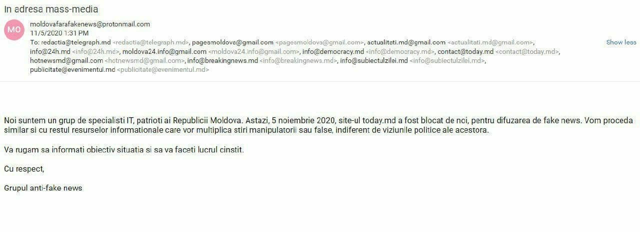 ATAC CIBERNETIC asupra unui site de știri din Moldova. Hackerii atacă surse media apropiate socialiștilor