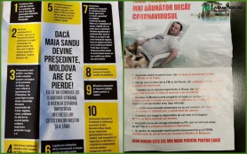 FOTO // Bătălia pliantelor false. Echipa Maiei Sandu și a lui Igor Dodon se acuză reciproc de tipărirea unor pliante denigratoare