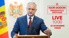 LIVE // O nouă ediție „Președintele Răspunde” a lui Igor Dodon, în pofida faptului că a pierdut alegerile prezidențiale