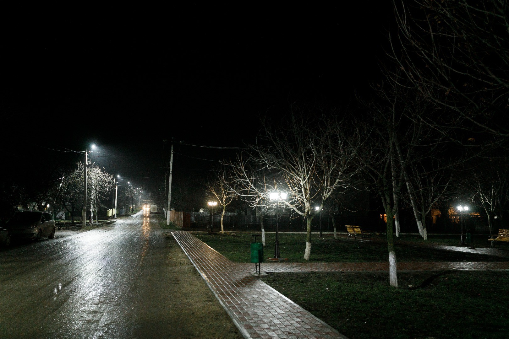 FOTO // Încă un sat din raionul Orhei are iluminat stradal