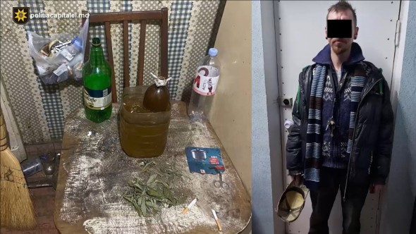 Un bărbat din Chișinău creștea marijuană în casă. Cum poliția l-a depistat