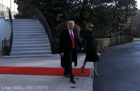 VIDEO // Donald și Melania Trump au părăsit Casa Albă
