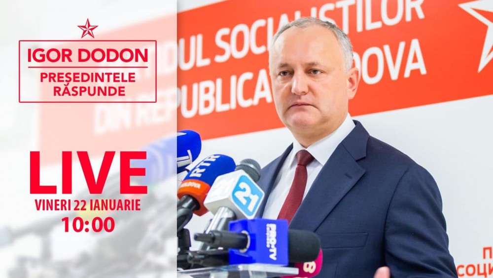 LIVE // Chiar de a pierdut funcția, Igor Dodon nu renunță și la emisiunea „Președintele Răspunde”