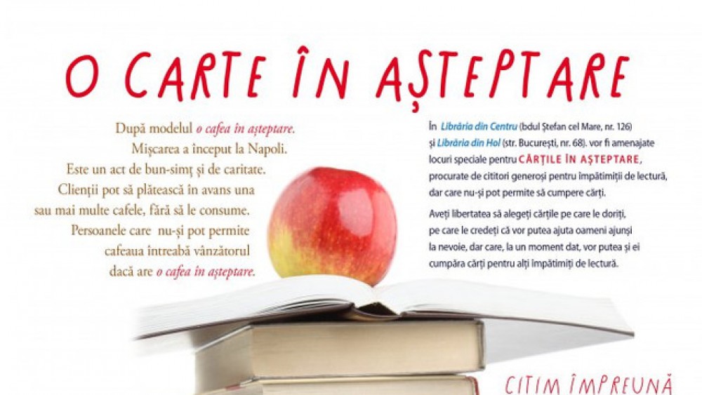 „O carte în așteptare” campanie lansată de Ziua Cititului Împreună