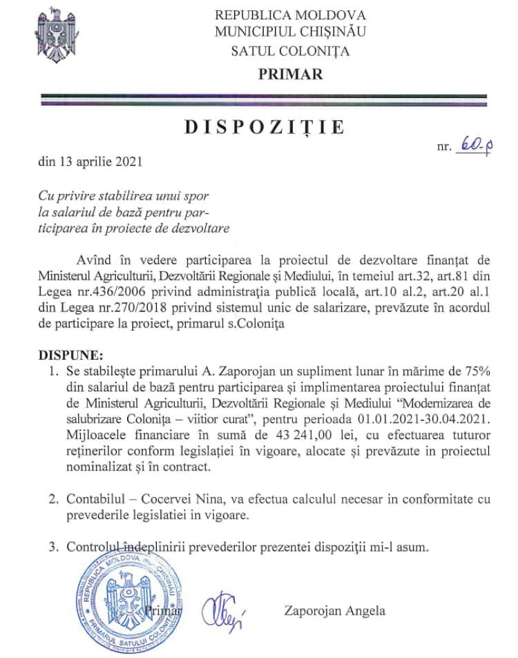 DOC // În plină pandemie, un primar socialist își acordă singur un premiu de peste 43 mii lei