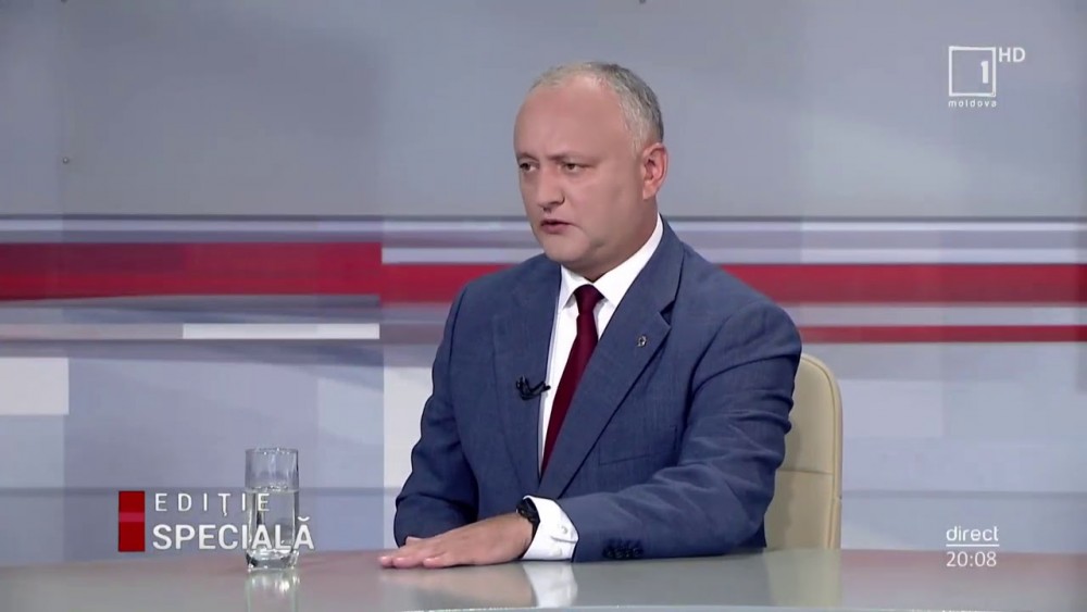 „Igor Dodon foloseşte televiziunea naţională în scopul uzurpării puterii politice în stat”