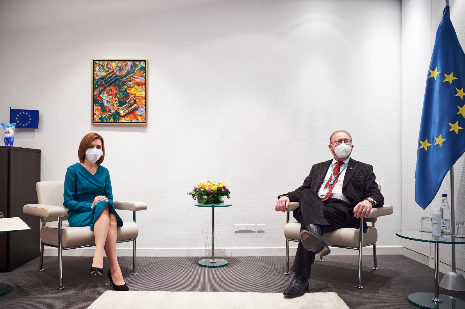 FOTO // Maia Sandu a avut o discuție fructuoasă cu Hendrik Daems, Președintele APCE. Ce subiecte au abordat oficialii