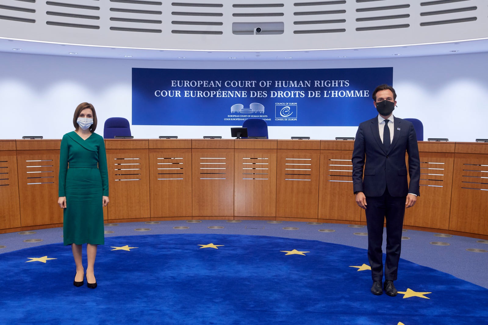 Maia Sandu a ajuns la CEDO: Am reconfirmat angajamentul meu de a reforma justiția din Republica Moldova
