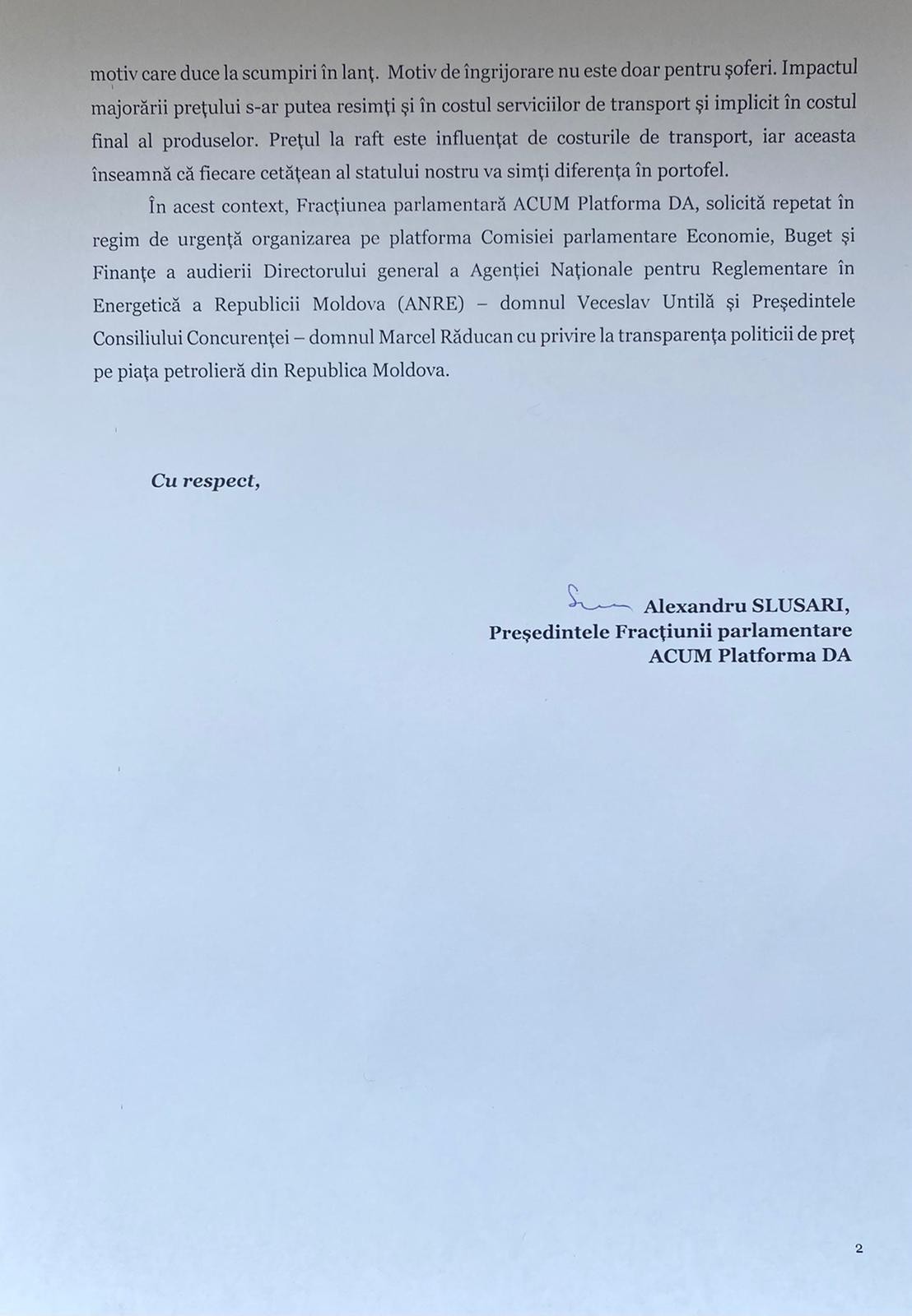 DOC // Scumpirea carburanților: Slusari cere de urgență audierea președinților ANRE și Consiliului Concurenței