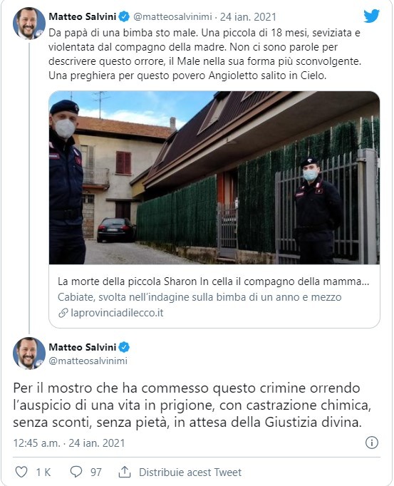 FOTO // Un român a violat o copilă de 18 luni în Italia, apoi a ucis-o în bătaie. Criminalul şi-a mărturisit oribila faptă