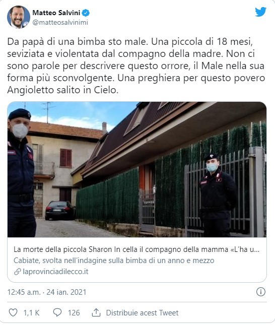 FOTO // Un român a violat o copilă de 18 luni în Italia, apoi a ucis-o în bătaie. Criminalul şi-a mărturisit oribila faptă