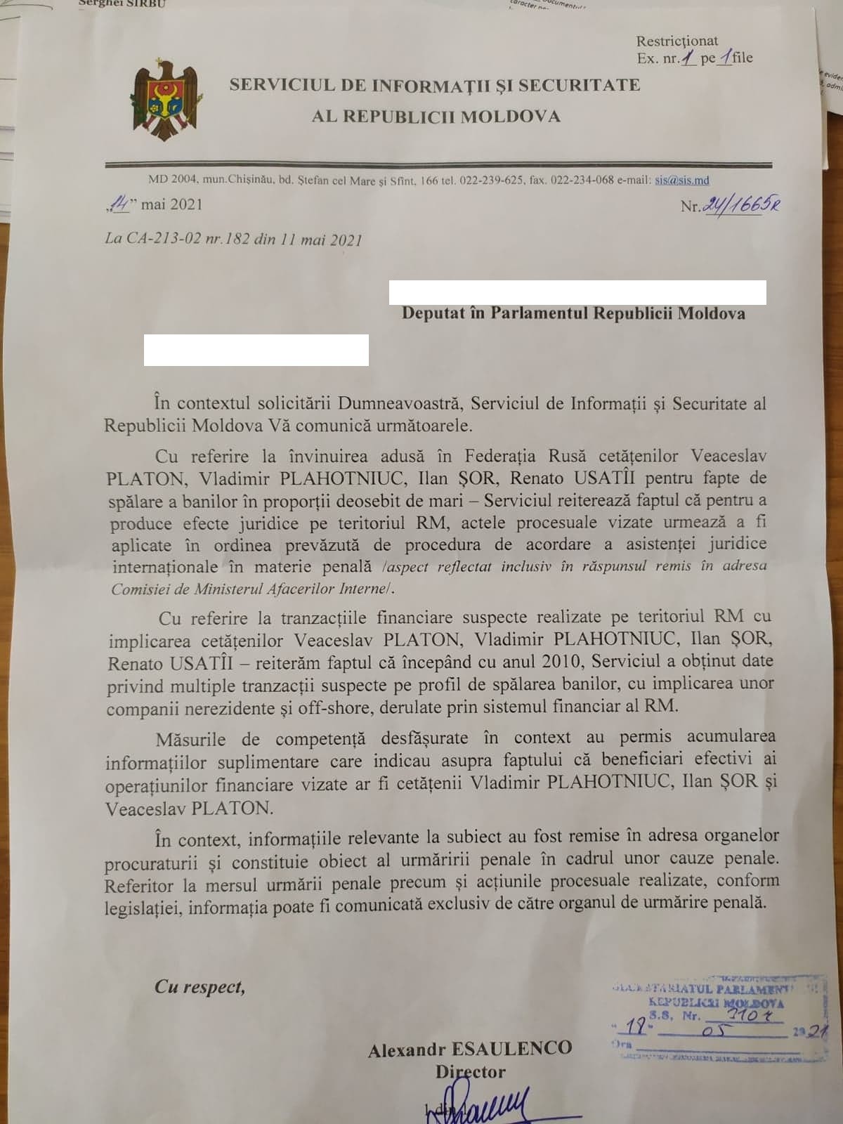 DOC // SIS, despre implicarea lui Plahotniuc, Platon și Șor în LAUNDROMAT: Se știa din 2010