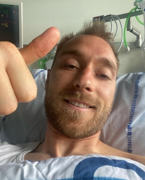 FOTO // Prima fotografie a lui Christian Eriksen după ce a „driblat" moartea la Euro 2020