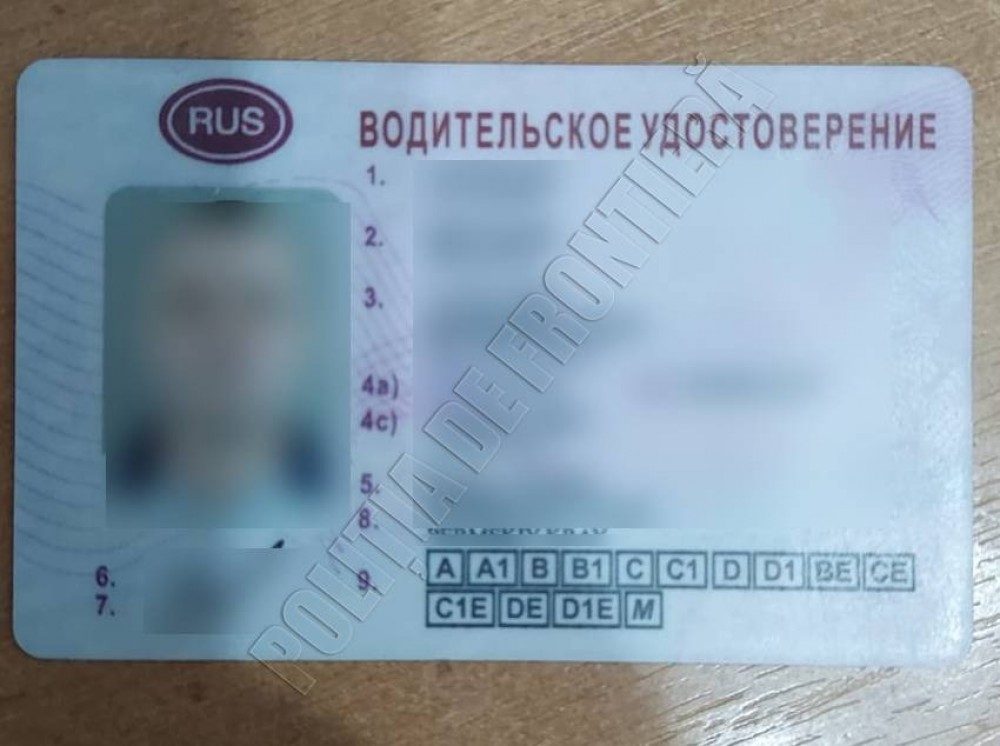 Un bărbat din Rezina a fost prins cu permis de conducere pentru 14 categorii de mijloace de transport, fals
