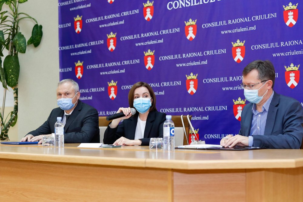 FOTO // Maia Sandu către cetățenii din Criuleni: „Scopul nostru este să acționăm hotărât în toate sectoarele”