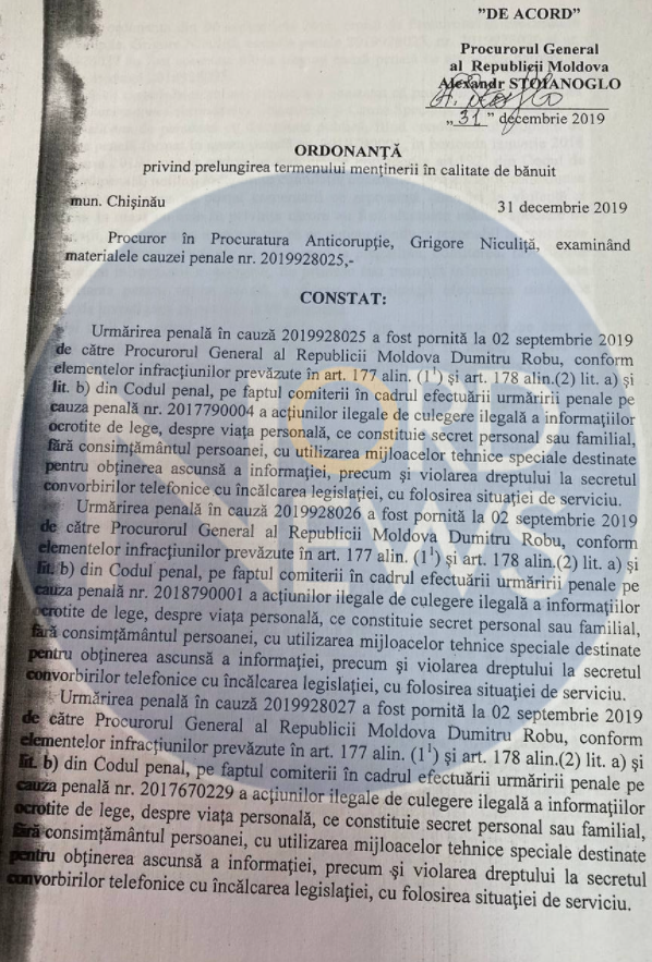 EXCLUSIV DOC // Ordonanțele nu mint. Procurorul Dumitru Răileanu, implicat în dosarul interceptărilor