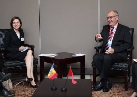 Maia Sandu a discutat, la New York, cu Președintele Confederației Elvețiene, Guy Parmelin