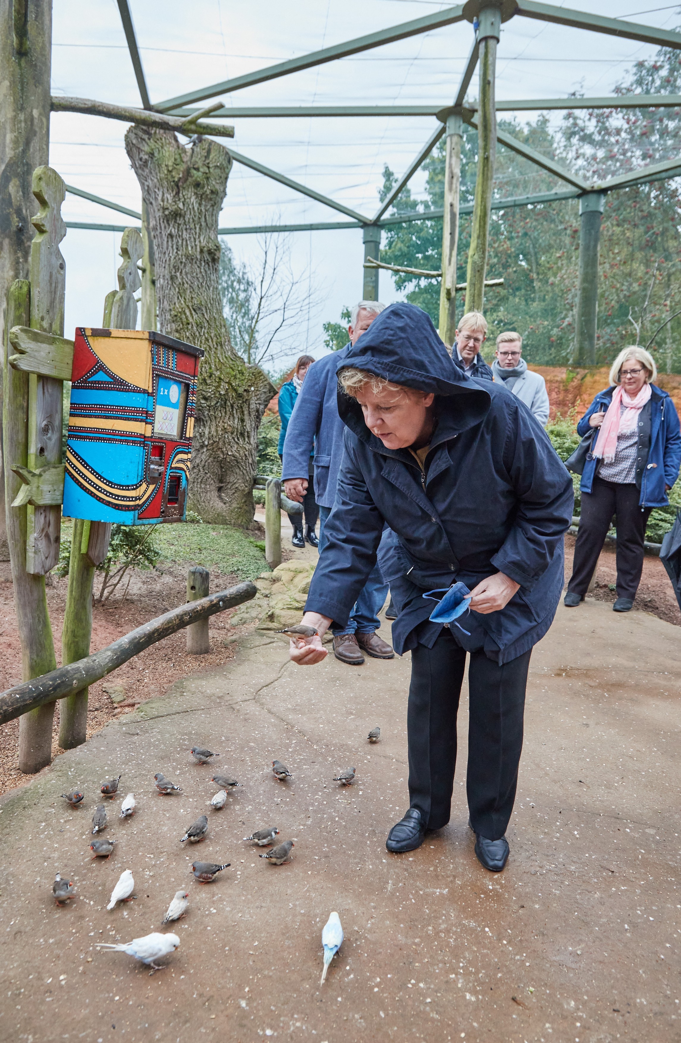 Imaginea zilei: Angela Merkel a vizitat parcul de păsări din Marlow