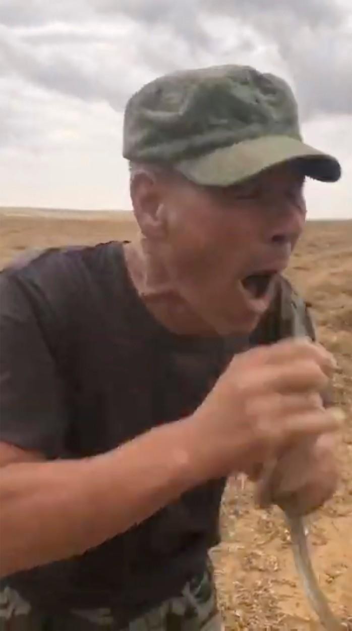 FOTO +18 // Un fermier din Rusia a murit după ce a vrut să înghită o viperă de stepă