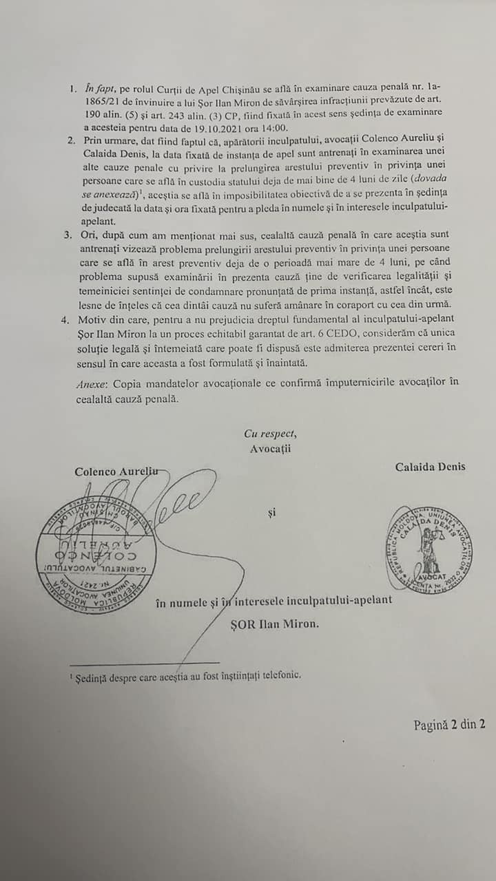 „Se încearcă intimidarea lui Ilan Șor!” Avocații acestuia au declarat ca fiind abuzivă Decizia Curții de Apel Chișinău de a aplica amenzi pentru neparticipare la ședința de judecată