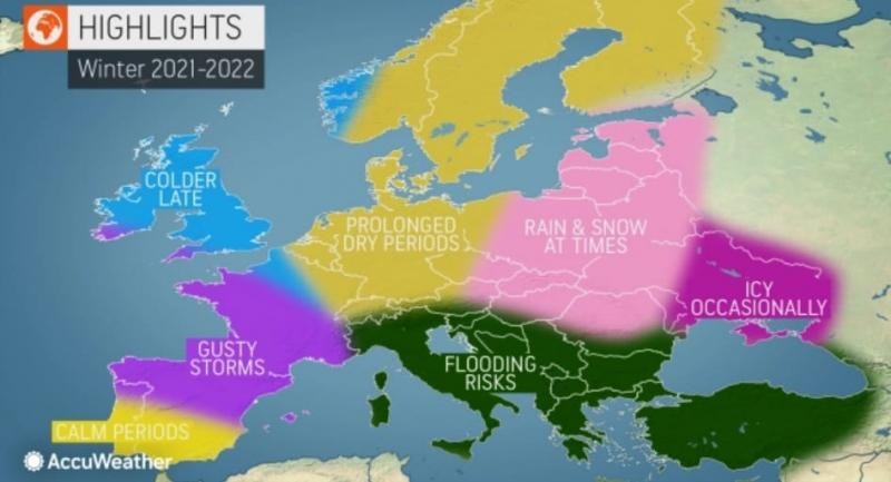 Iarna 2021-2022. Meteorologii AccuWeather anunță frig și ninsori abia spre ianuarie - februarie