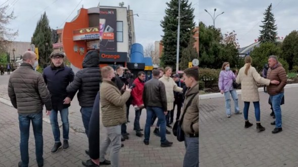 Pumni și strigăte la Bălți: Ex-deputatul român, Cristian Rizea bătut de socialiști