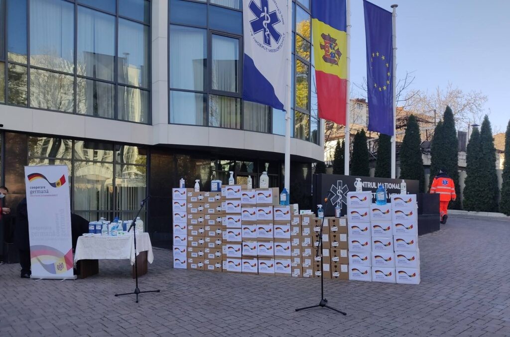 Stațiile de Urgență din țară au primit 12 tone de dezinfectanți din partea Germaniei