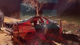 FOTO // TRAGEDIE la Cahul: Șoferul unui BMW a decedat după ce s-a tamponat violent într-un copac