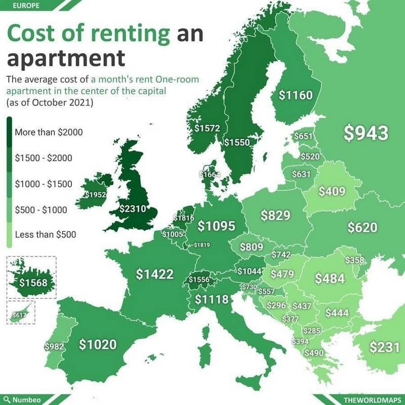 STUDIU: Chiria apartamentelor la Chișinău mai scumpă și decât în unele capitale europene