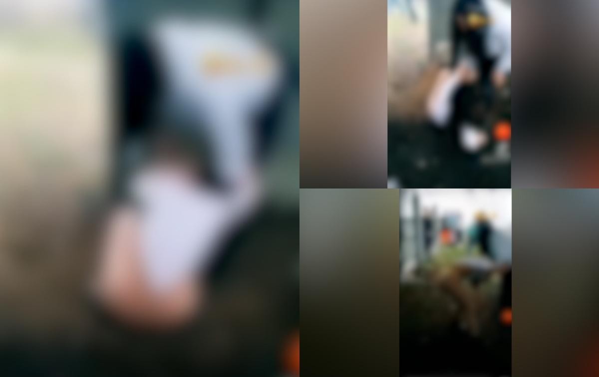FOTO/VIDEO: Bătaie în curtea unei şcoli: O elevă, luată la palme şi păruită de o fată cu un an mai mare din cauza unui băiat