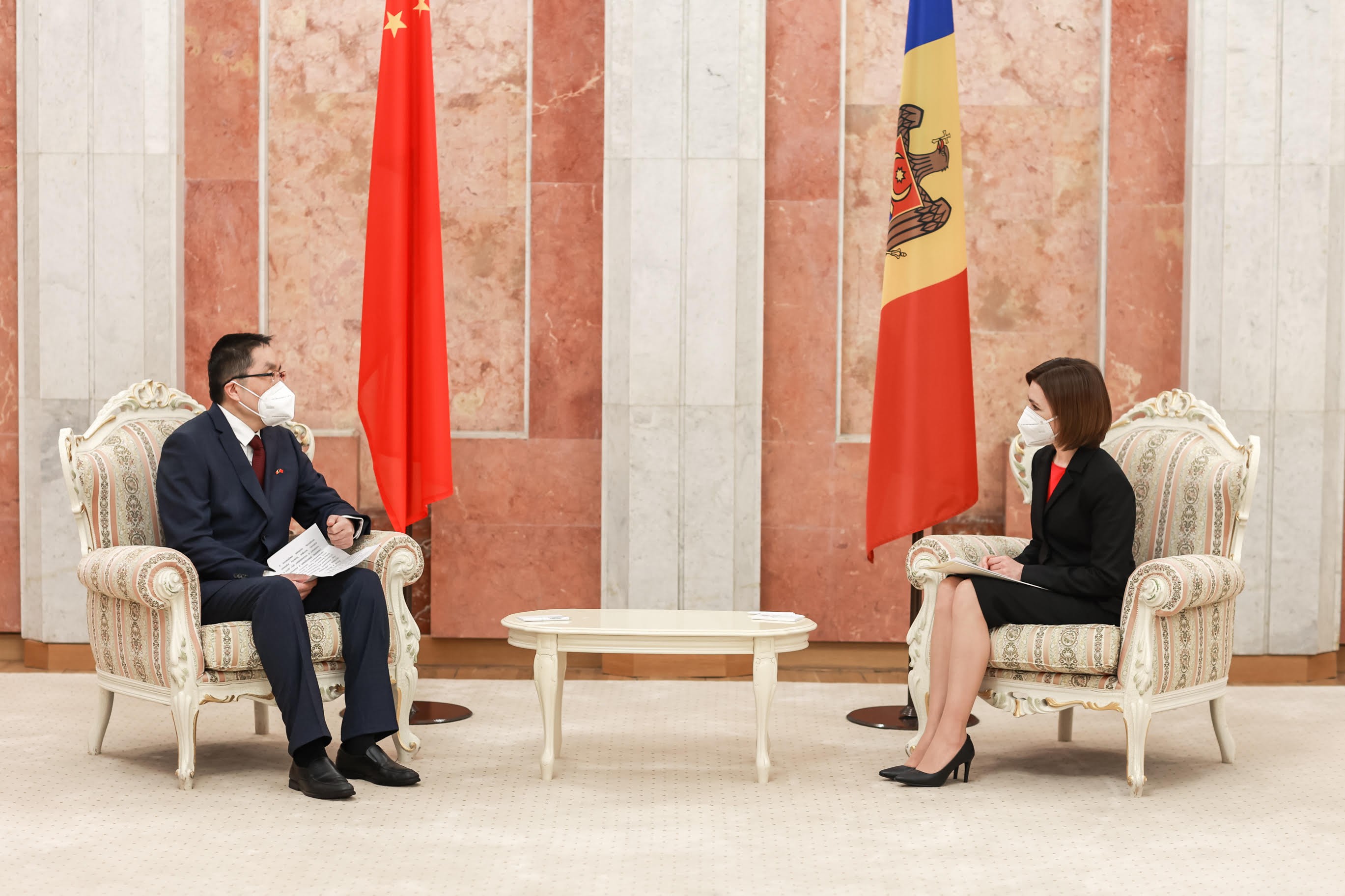 Maia Sandu a primit astăzi scrisorile de acreditare ale Ambasadorilor Islandei și Chinei