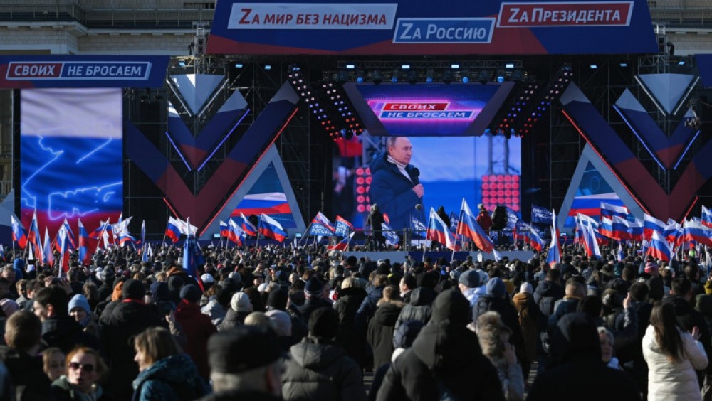 BBC: Unii oameni spun că au fost obligați să vină pe stadionul Lujniki, la mitingul lui Putin