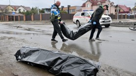 Alte crime de război găsite într-un sanatoriu pentru copii din Bucha. Cadavrele a cinci bărbaţi cu mâinile legate găsite într-un subsol