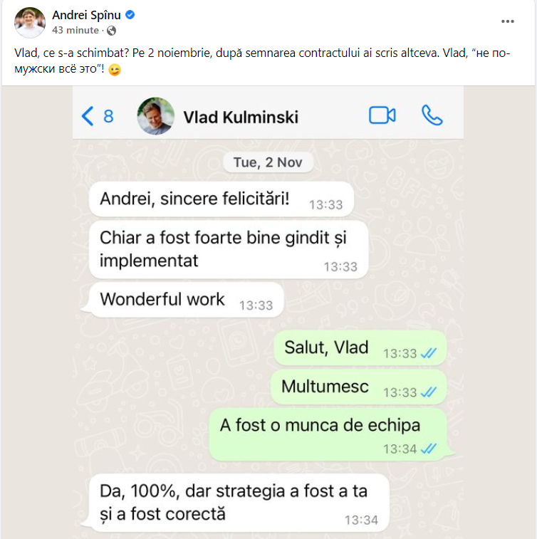 Kulminski, despre Spînu: „Nu pui un șofer de taxi să piloteze un avion". Replica ministrului