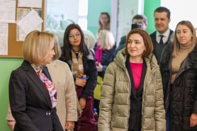 Maia Sandu a vizitat două localități din raionul Basarabeasca