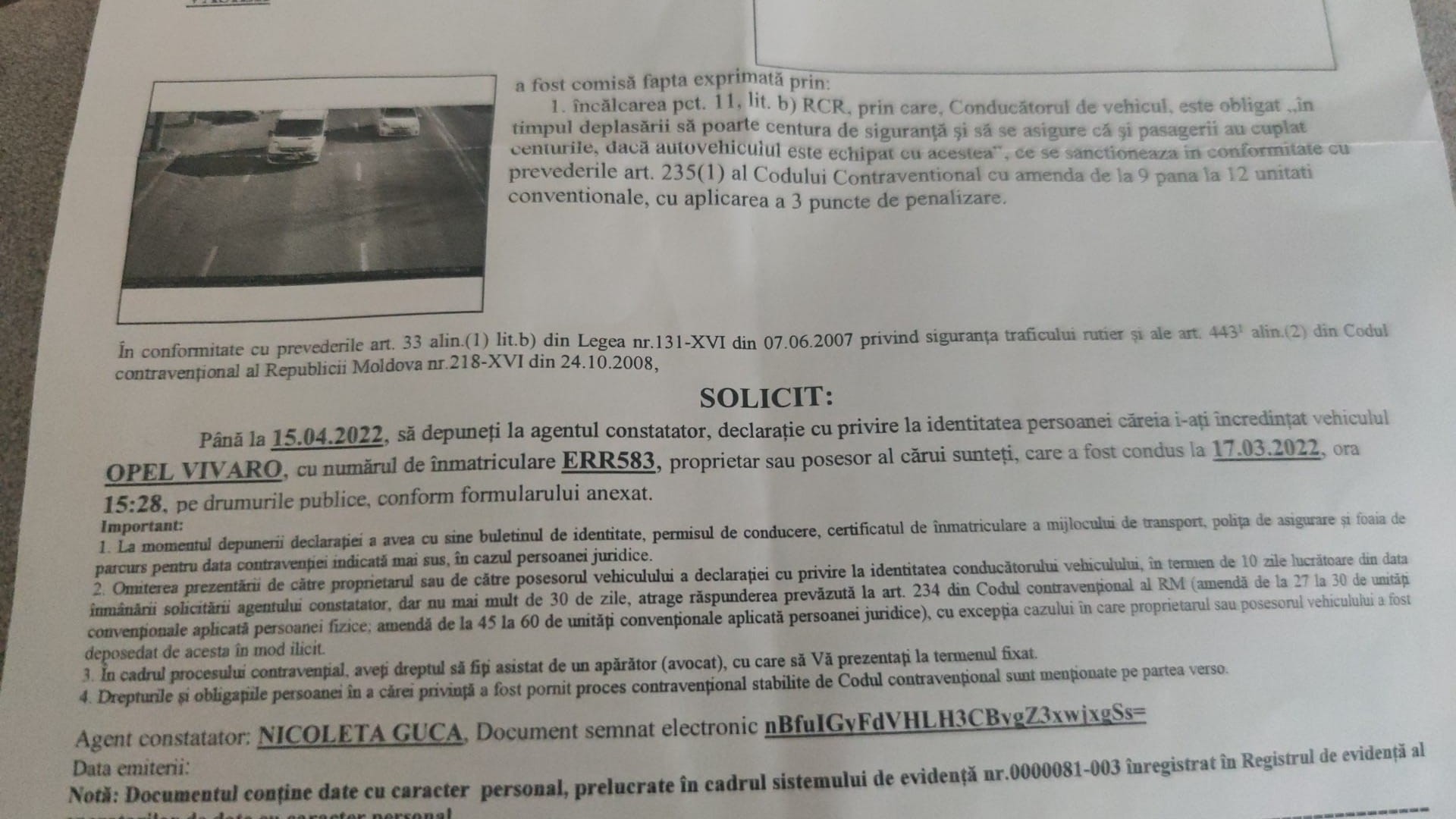 Noul sistem de supraveghere a traficului: Șoferi amendați pentru ne-cuplarea centurei și chiar pentru utilizarea telefonului