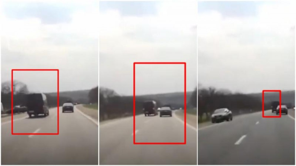 La un pas de o nouă tragedie: Un șofer a evitat în ultima secundă impactul frontal cu un microbuz