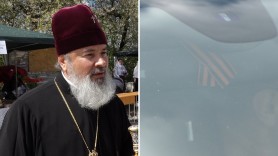 Pentru Episcopul Marchel, legea nu este scrisă. Și-a dotat Mercedesul cu panglica „Sf. Gheorghe”